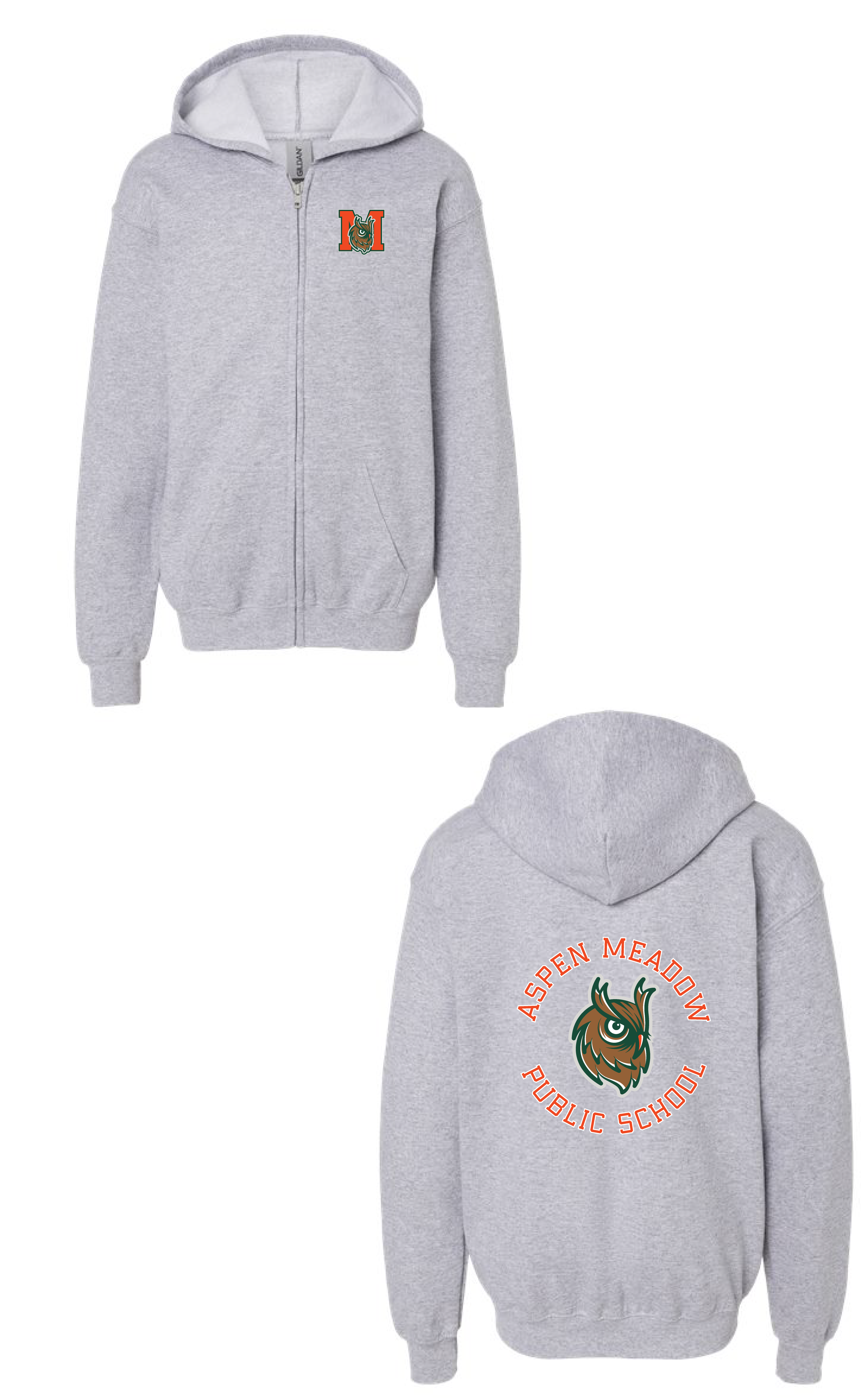 Full Zip Up Adult Hoodie